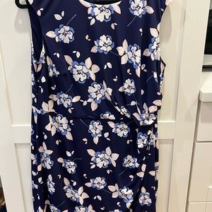 Navy blue background floral dress